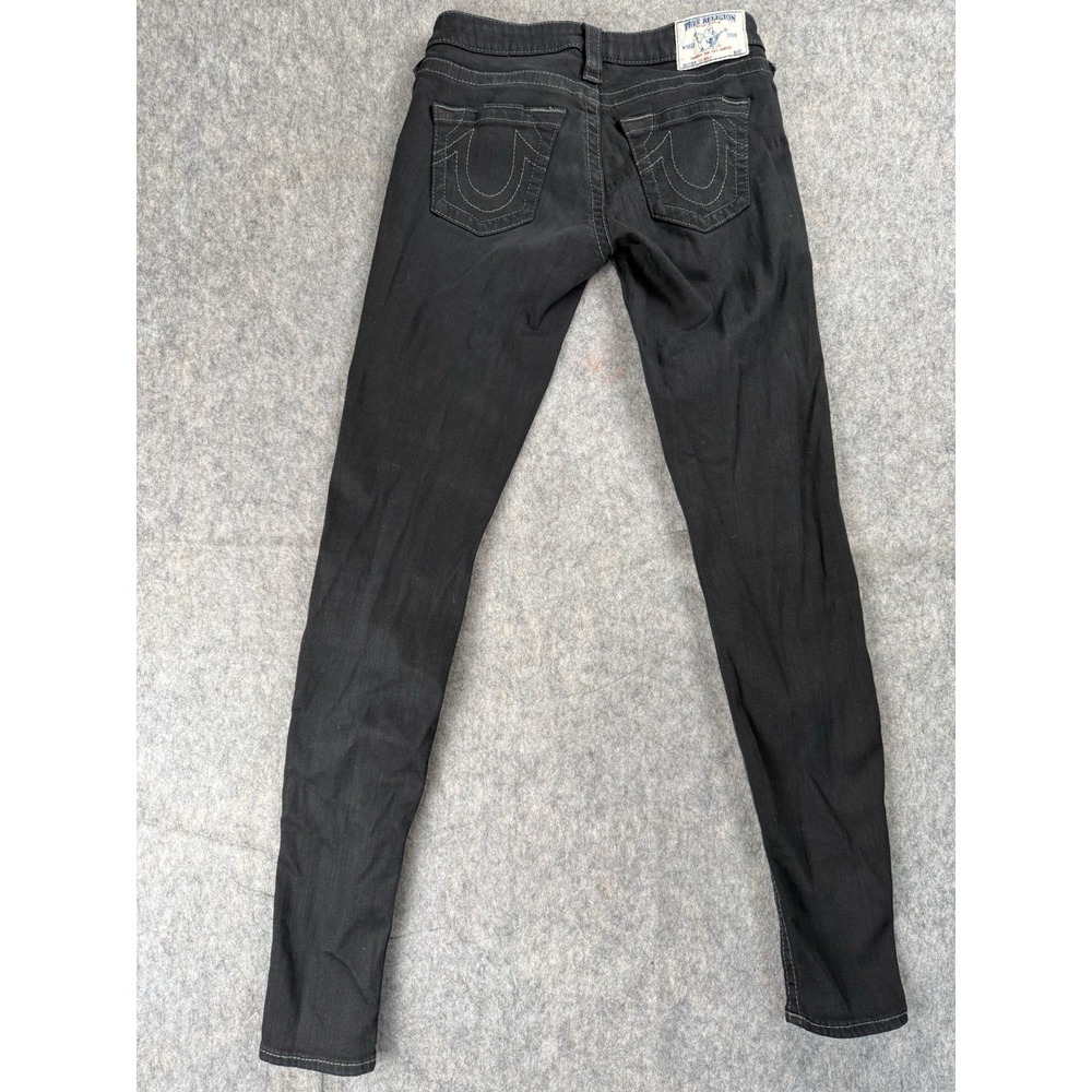 True Religion Black Mid Rise Stretch Denim Skinny Jeans Women's Size 27 - Picture 6 of 8